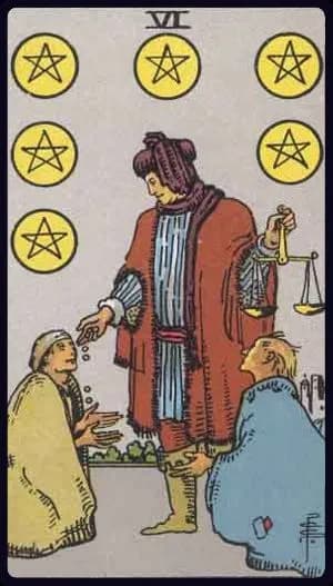 Six of Pentacles — Tarot Card Meaning