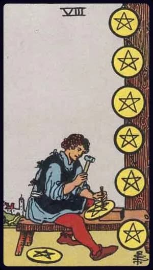 Eight of Pentacles — Tarot Card Meaning