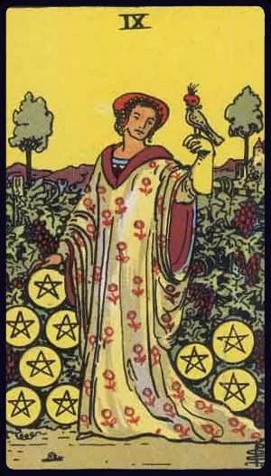 Nine of Pentacles — Tarot Card Meaning