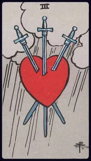 Three of Swords — Tarot Card Meaning