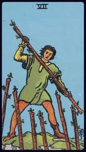 Seven of Wands — Tarot Card Meaning