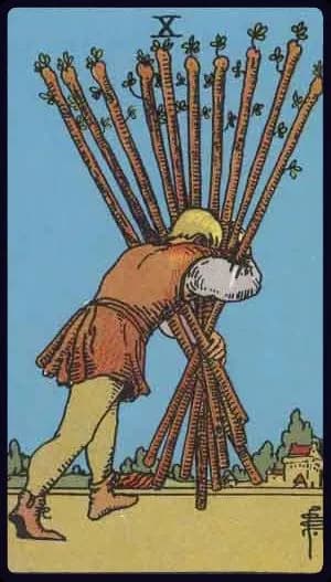 Ten of Wands — Tarot Card Meaning
